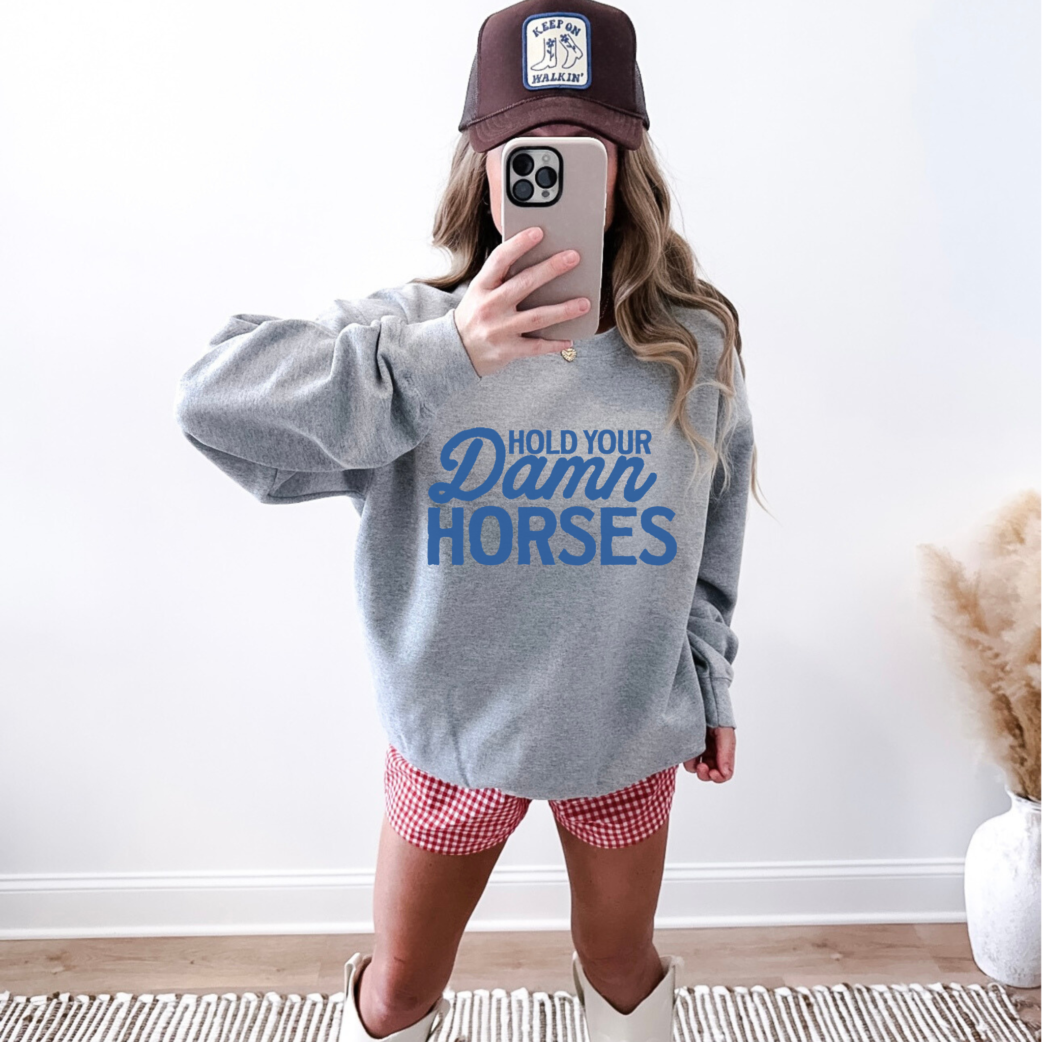 Hold Your Damn Horses Graphic T-Shirt | Crewneck