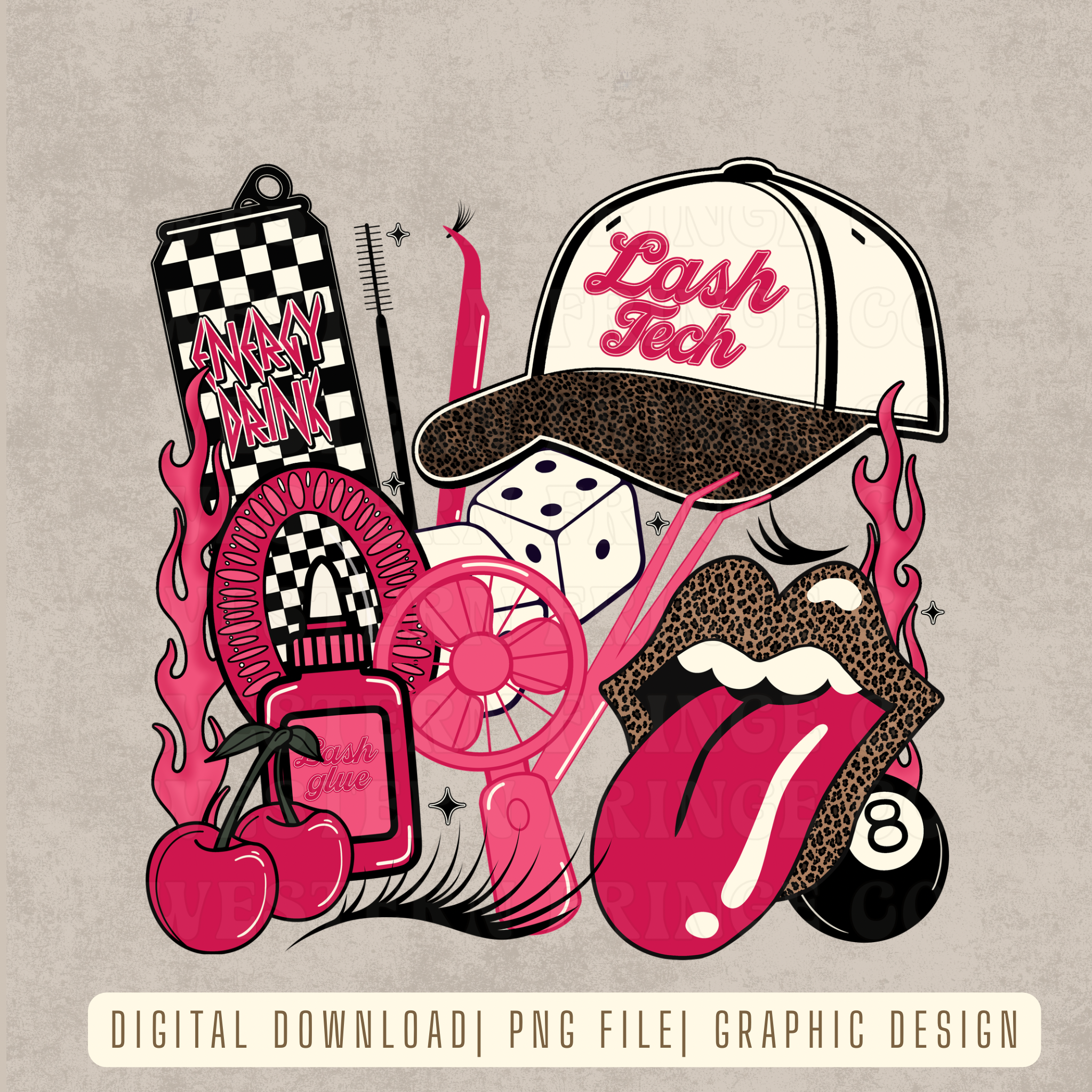 Lash Tech Digital Download | High Resolution PNG Graphic File