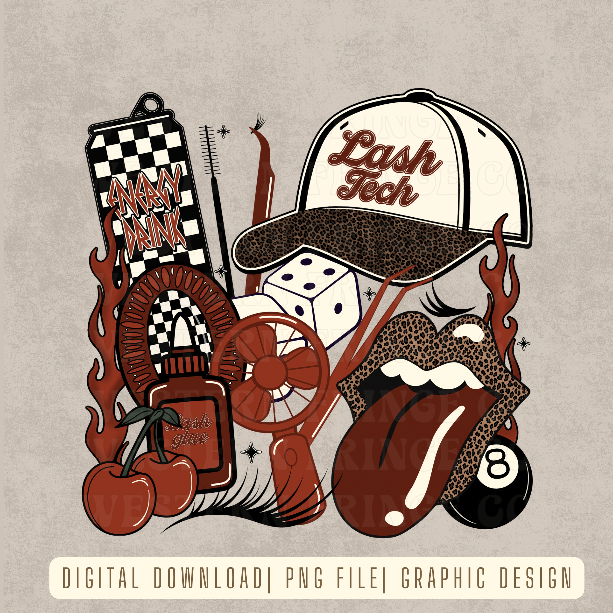 Lash Tech T-Shirt Graphic | Crewneck | Rustic Orange Version