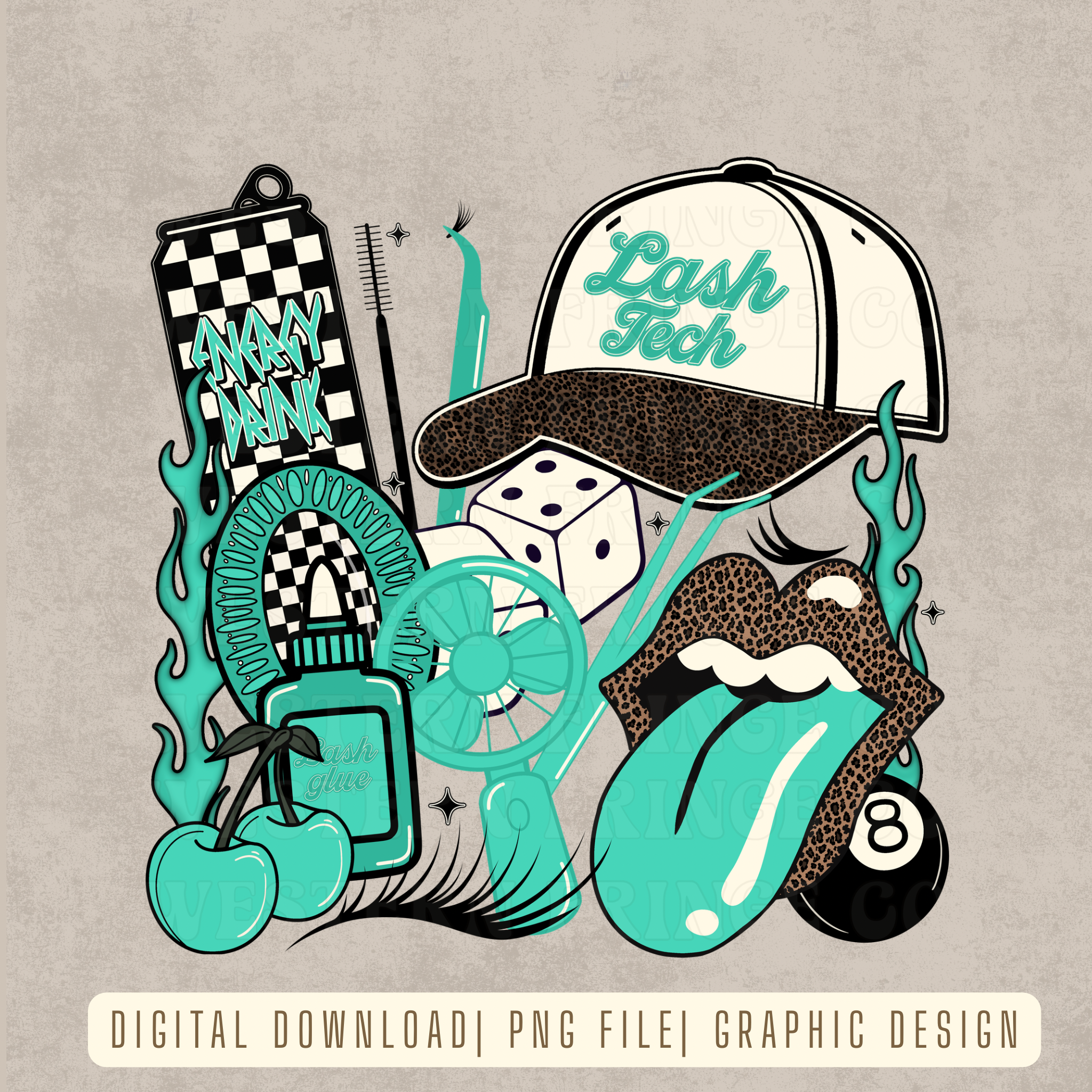 Lash Tech T-Shirt Graphic | Crewneck | Turquoise Version