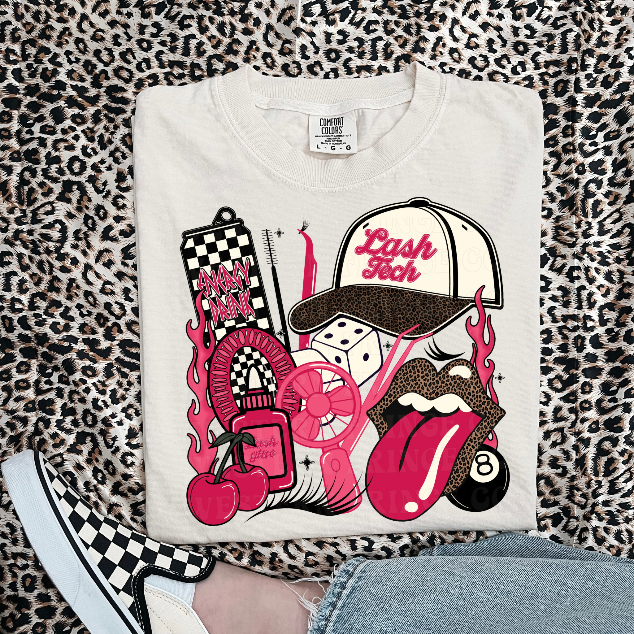 Lash Tech T-Shirt Graphic | Crewneck | Hot Pink Version