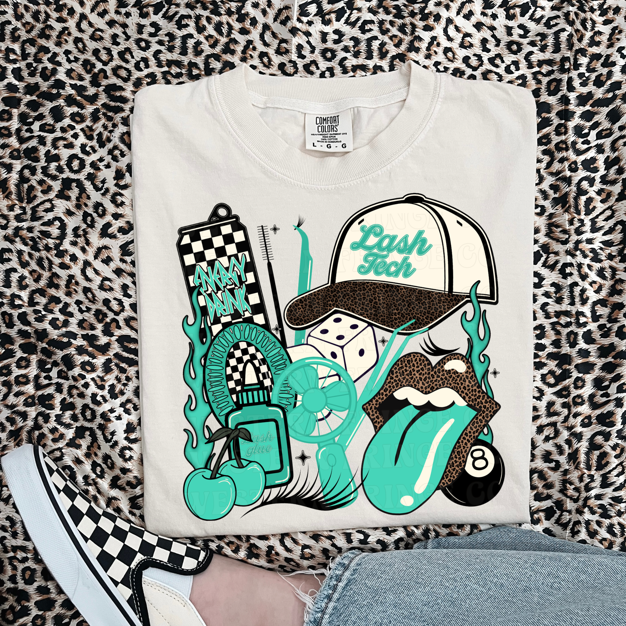 Lash Tech T-Shirt Graphic | Crewneck | Turquoise Version