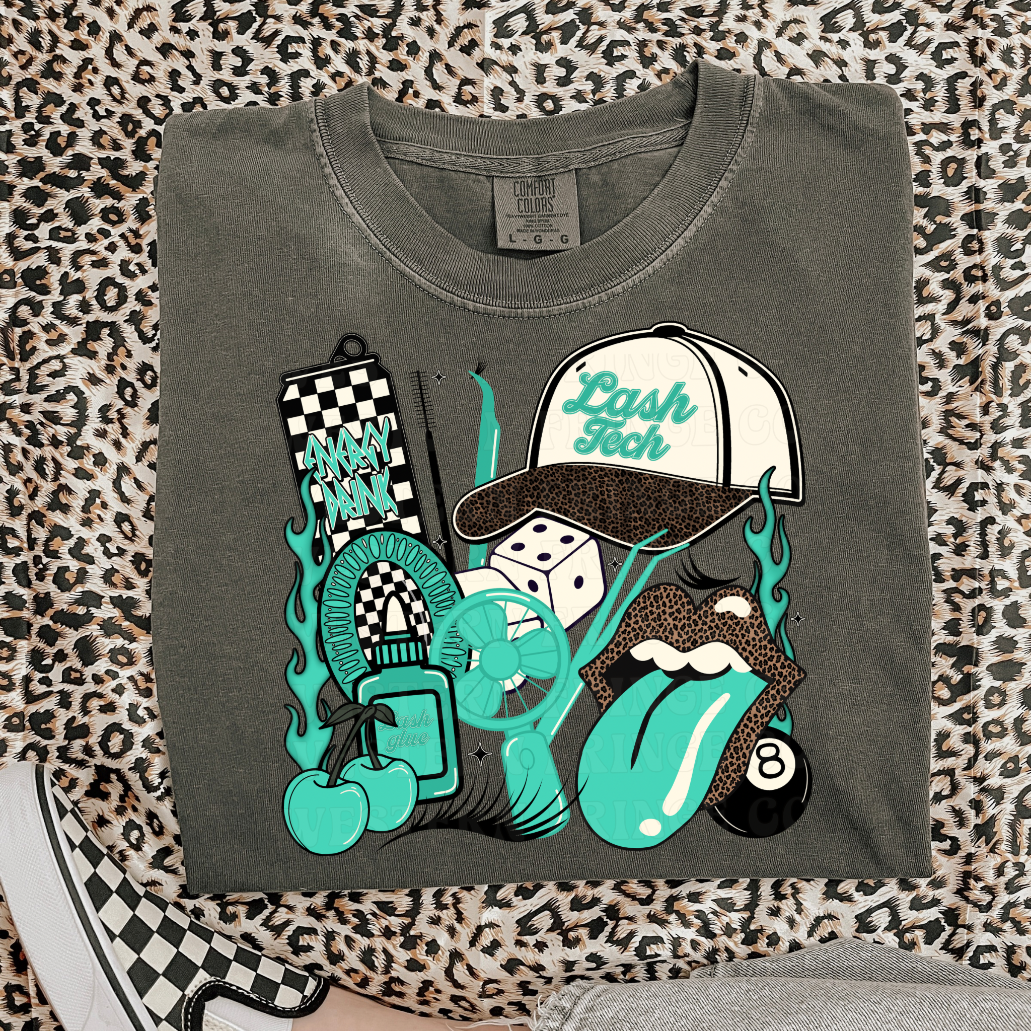 Lash Tech T-Shirt Graphic | Crewneck | Turquoise Version