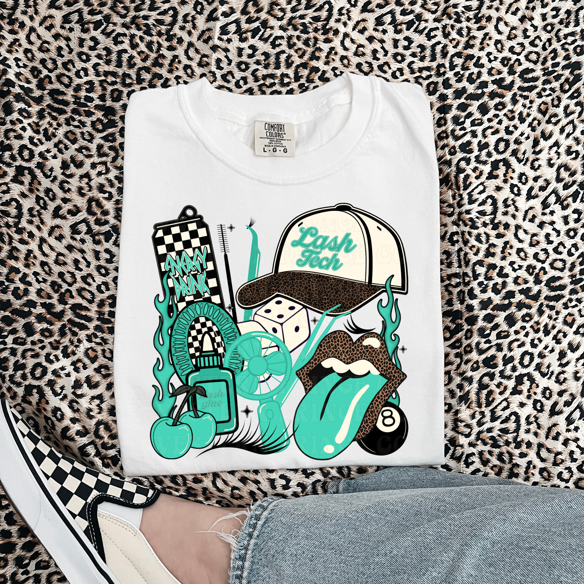 Lash Tech T-Shirt Graphic | Crewneck | Turquoise Version