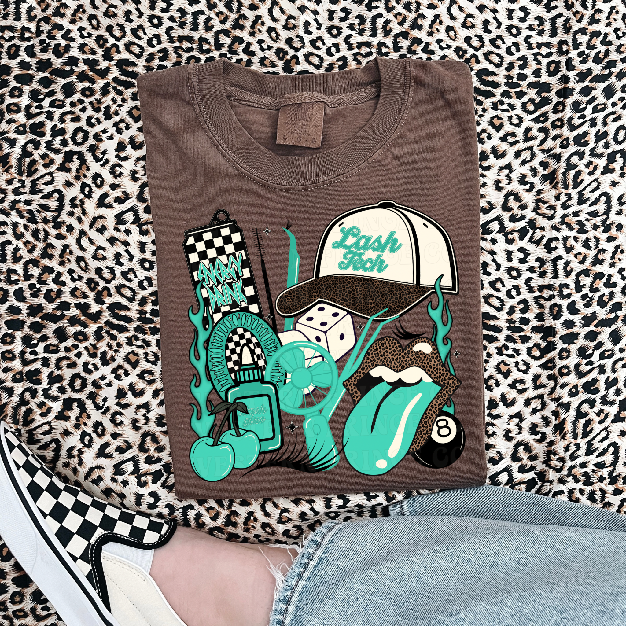 Lash Tech T-Shirt Graphic | Crewneck | Turquoise Version