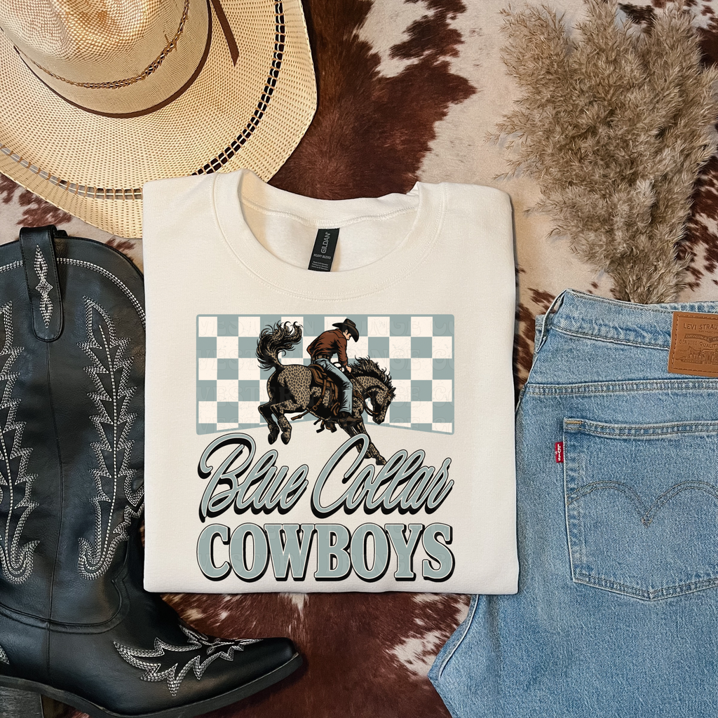 Blue Collar Cowboys T-Shirt Graphic | Crewneck
