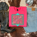Blue Collar Wife Graphic T-Shirt | Crewneck |Leopard Print