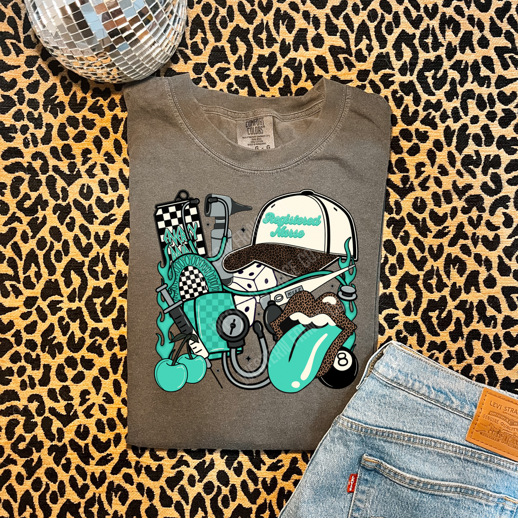 Registered Nurse T-Shirt Graphic | Registered Nurse Crewneck | Turquoise Version