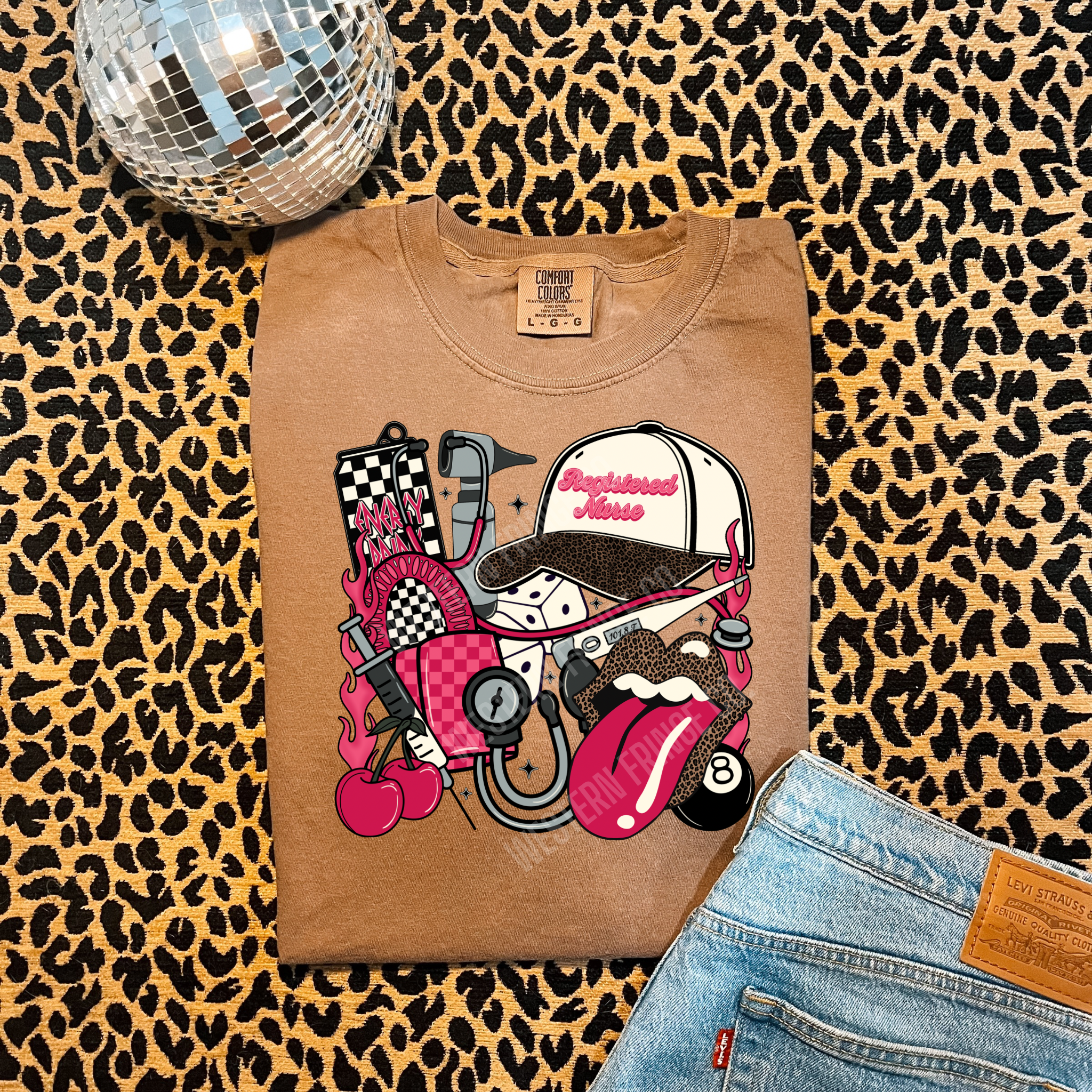 Registered Nurse T-Shirt Graphic | Registered Nurse Crewneck | Pink Version
