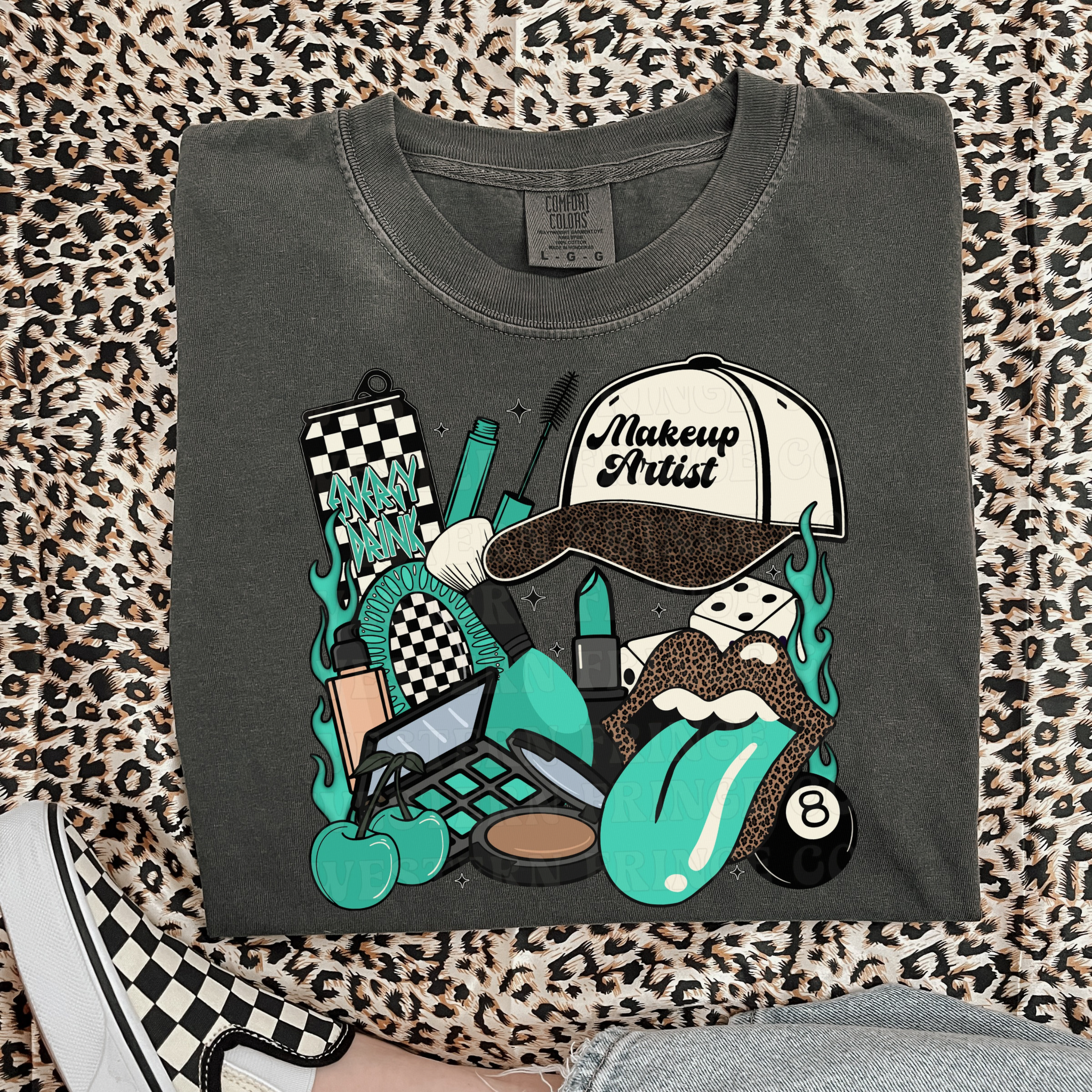 Makeup Artist T-Shirt Graphic | Crewneck | Turquoise Version