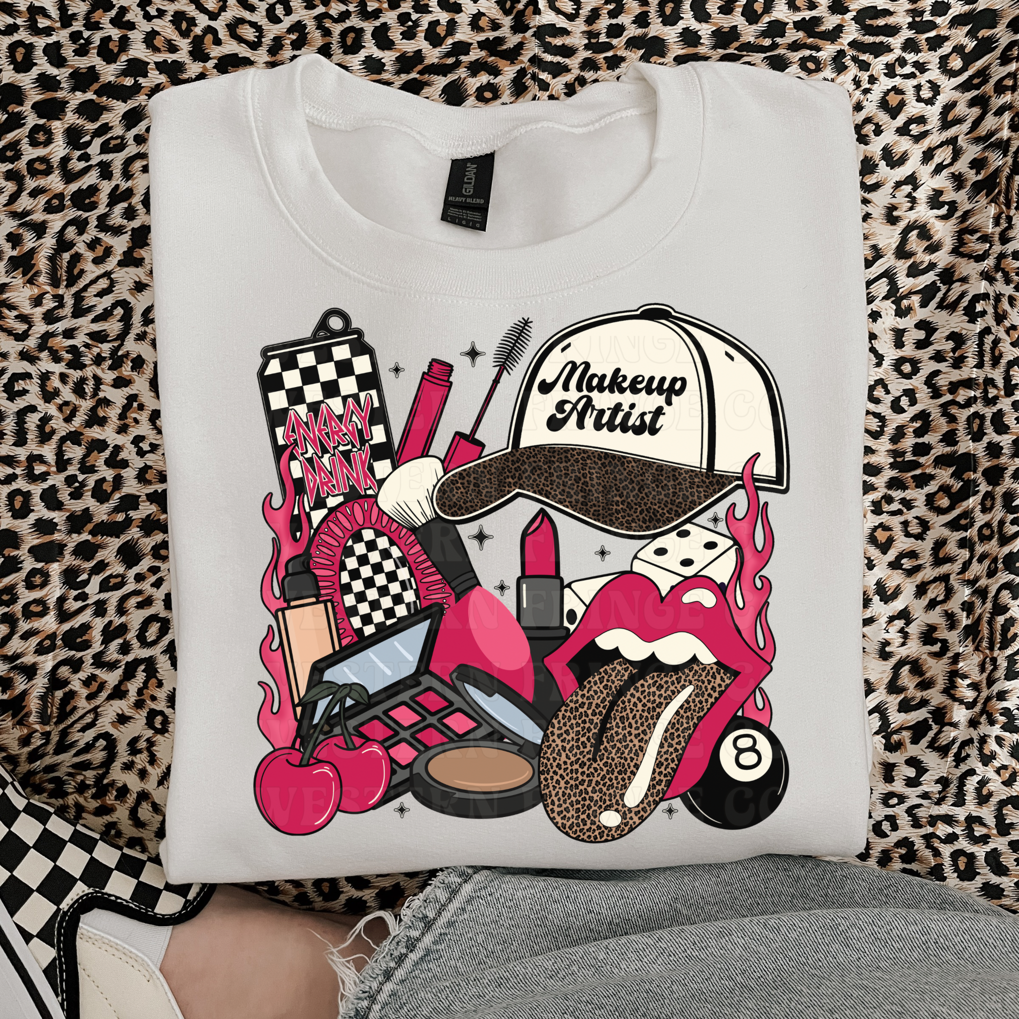 Makeup Artist T-Shirt Graphic | Crewneck | Hot Pink Version