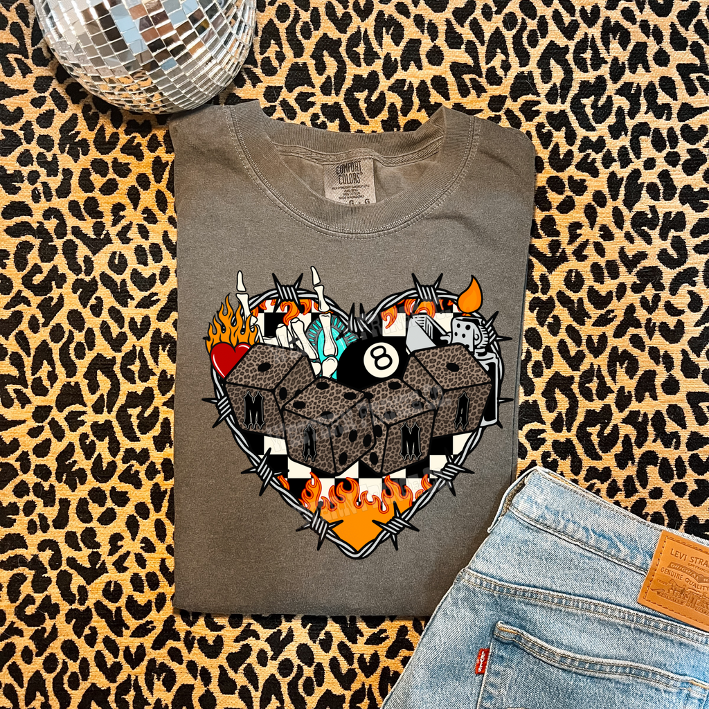 Western Alternative Barbed Wire Mama Graphic T-Shirt | Crewneck