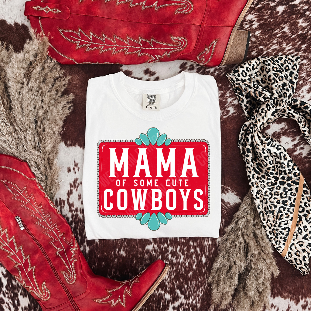 Mama Of Some Cute Cowboys T-Shirt Graphic | Crewneck
