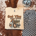 Good Vibes And Good Coffee Graphic T-Shirt | Crewneck | Peach Version
