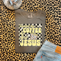 Fueled By Coffee And Jesus T-Shirt Graphic | Crewneck |