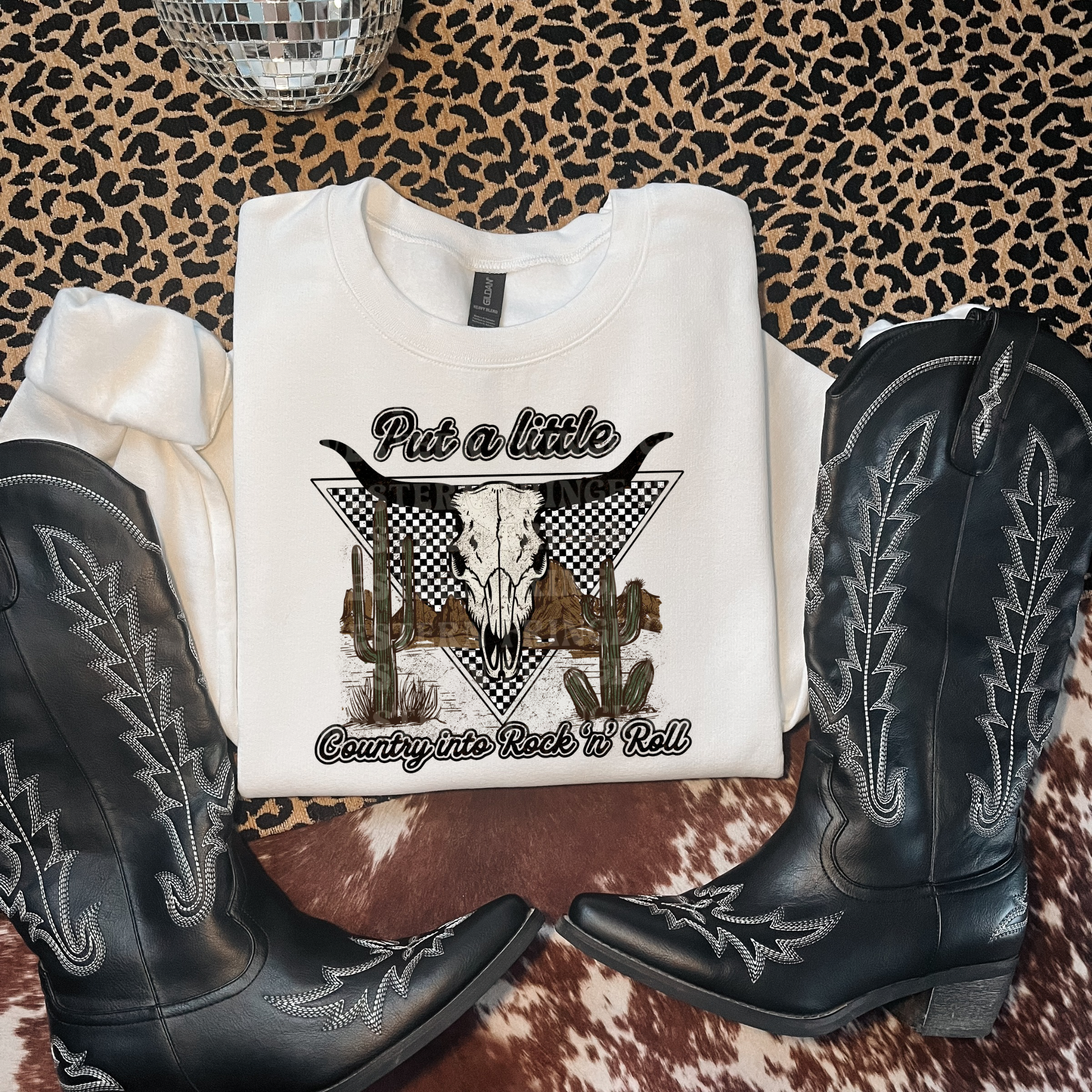 Put A little Country Into Rock ‘N’ Roll Graphic T-Shirt | Crewneck | Country Concert
