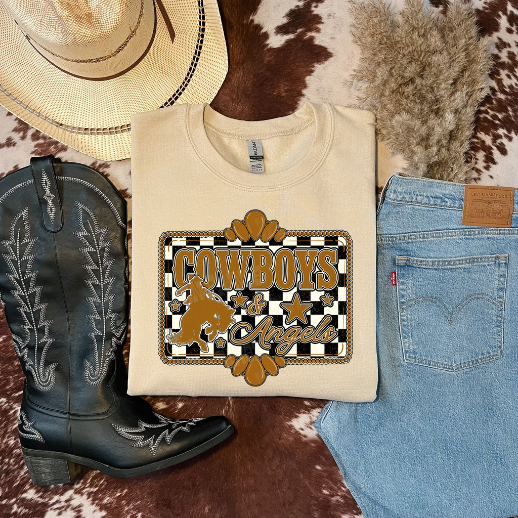 Cowboys & Angels Graphic T-Shirt | Crewneck