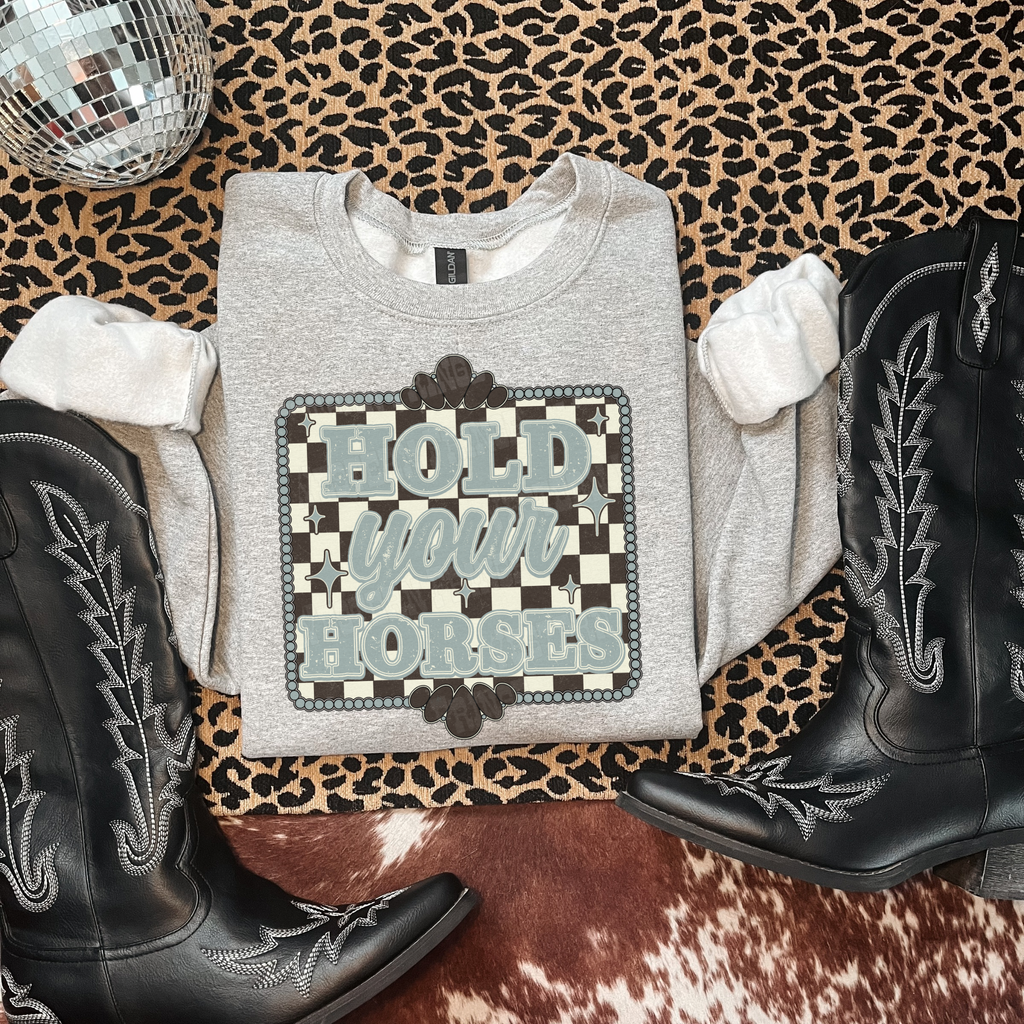 Hold Your Horses Graphic T-Shirt | Crewneck