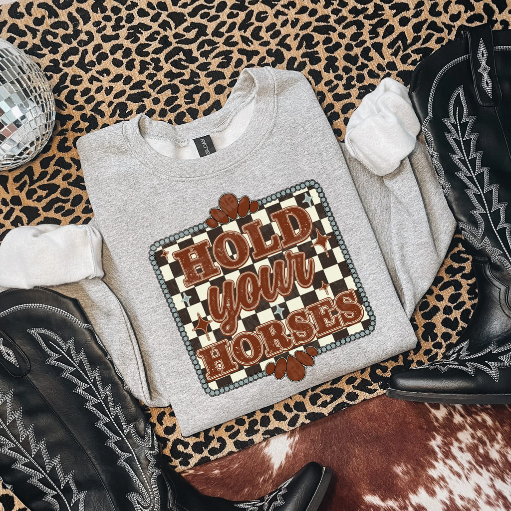 Hold Your Horses Graphic T-Shirt  | Crewneck