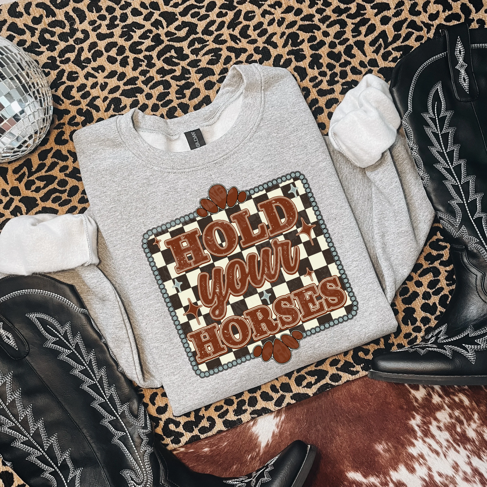 Hold Your Horses Graphic T-Shirt  | Crewneck