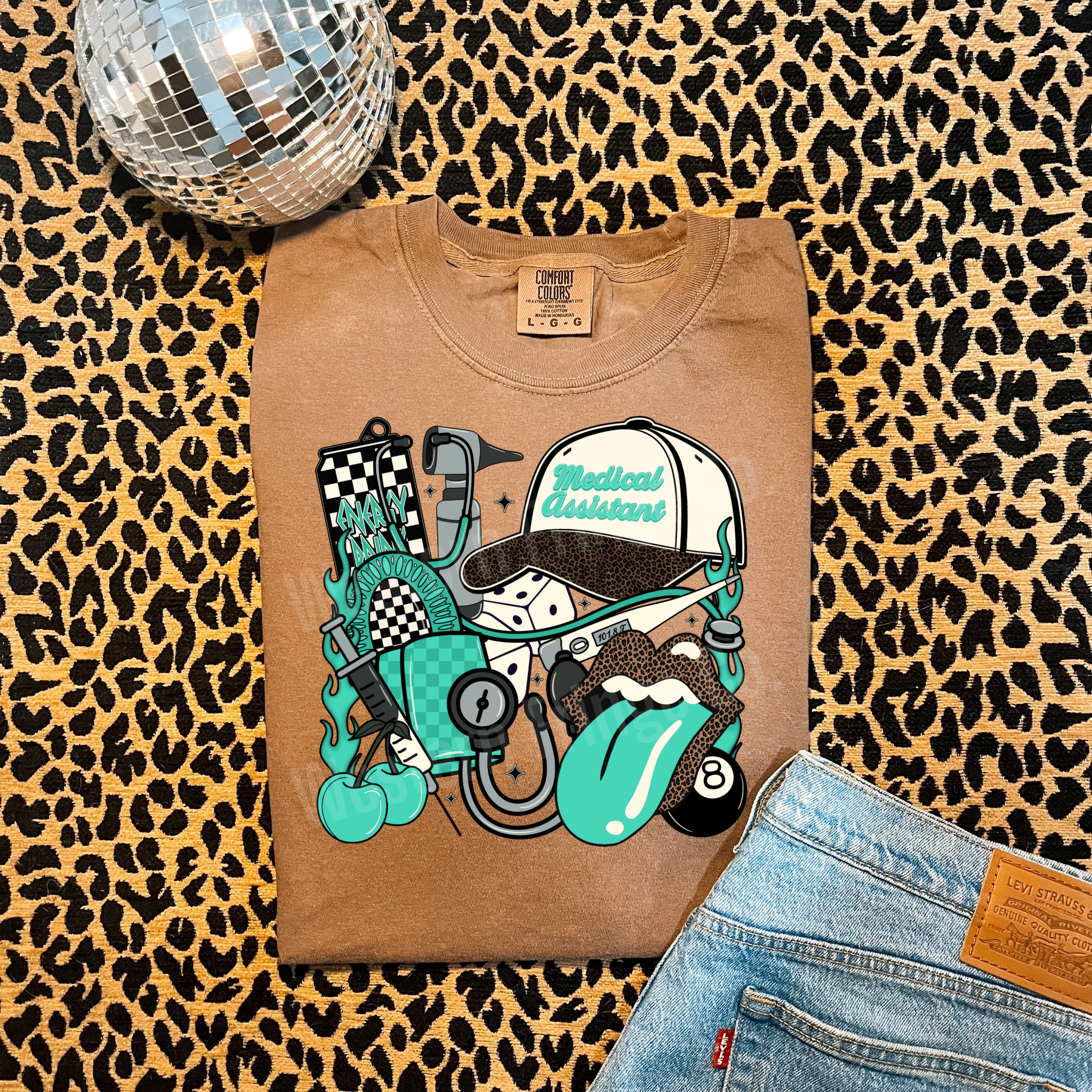 Medical Assistant T-Shirt Graphic | Medical Assistant Crewneck | Turquoise Version